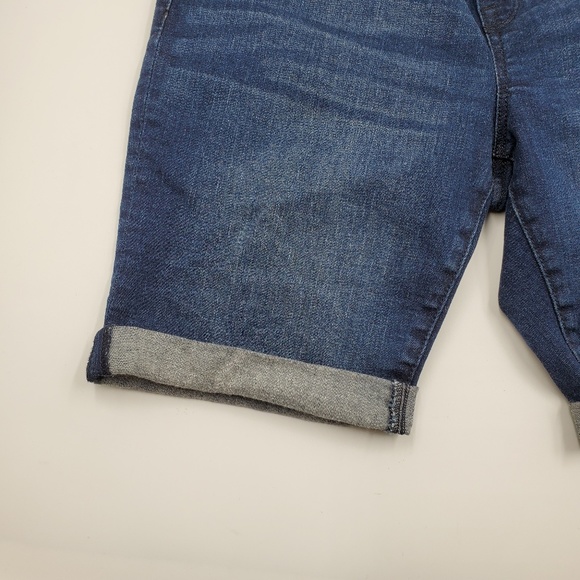 4/$25 Maternity Crossover Panel Bermuda Jean Short - Picture 7 of 7